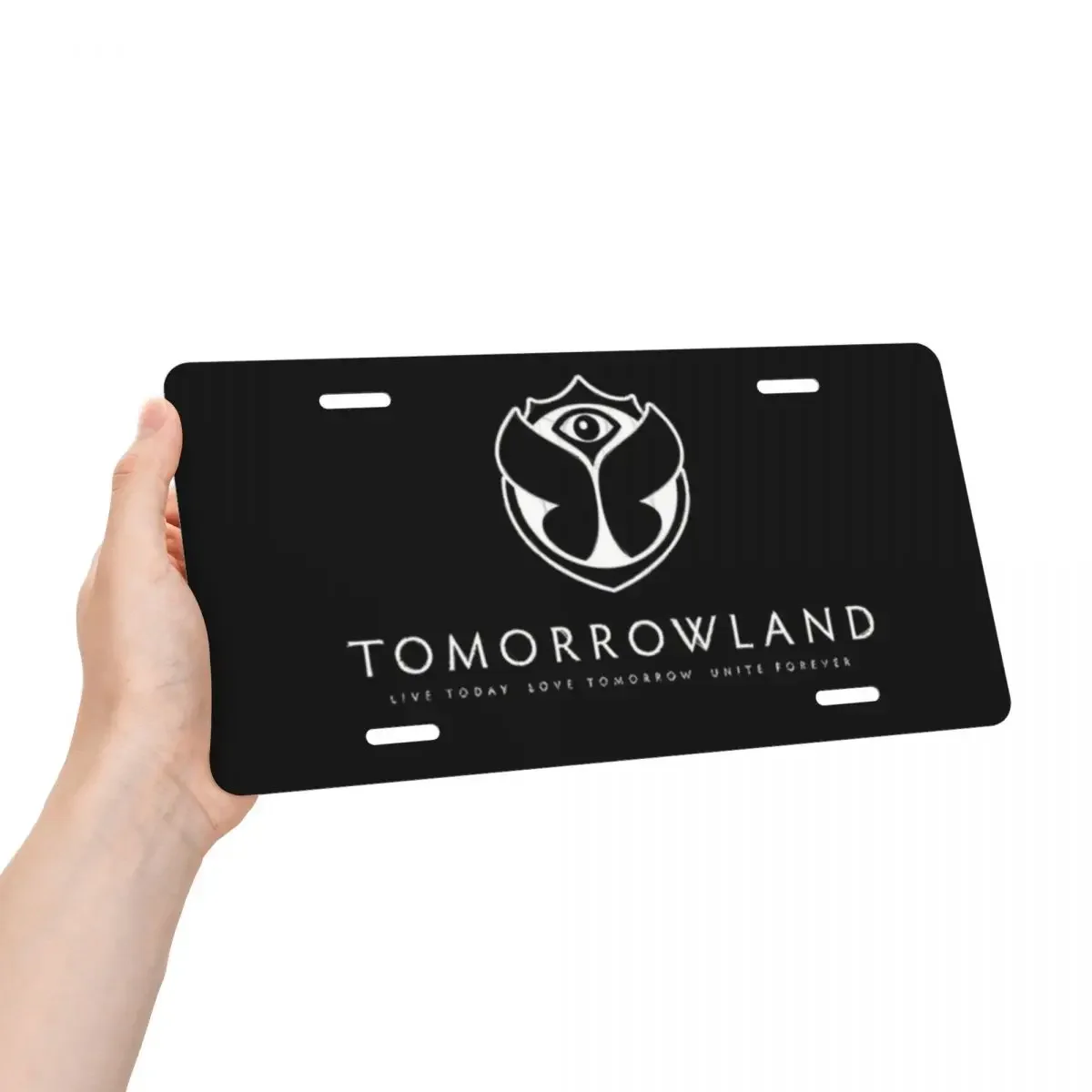 Customized Tomorrowland License Plate Funny Decorative Car Front License Plate Aluminum Metal Sign Vanity Tag 6 X 12 Inch