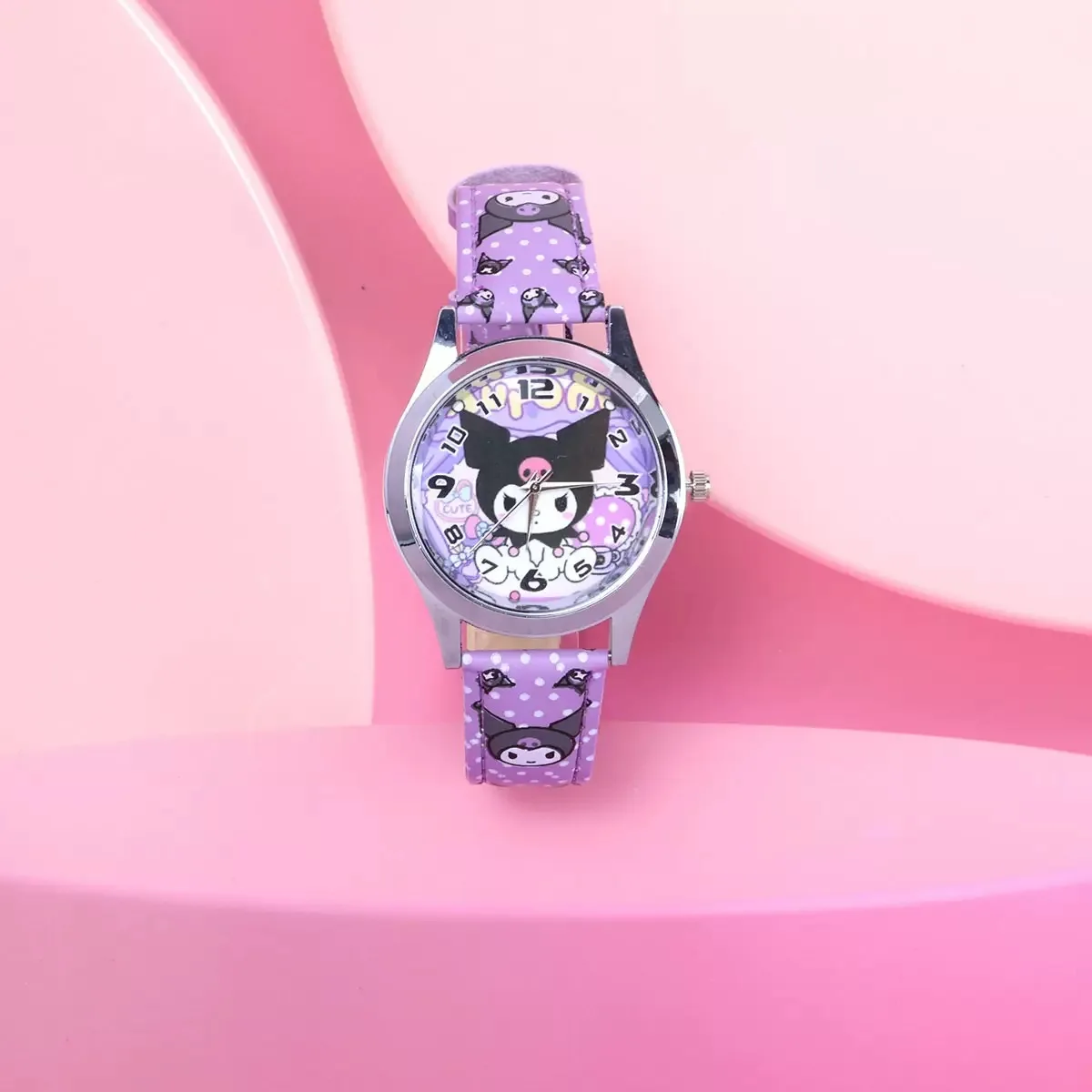 Детские часы Sanrio Kuromi Hello Kitty, силиконовый ремешок, кварцевые наручные часы с мультяшной мелодией, подарки на день рождения для девочек