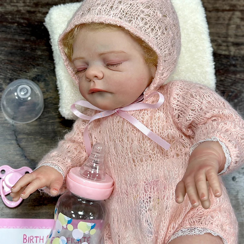 43cm  Already Painted Finished Reborn Baby Doll Freya Newborn Baby Size 3D Skin Visible Veins Collectible Art Doll