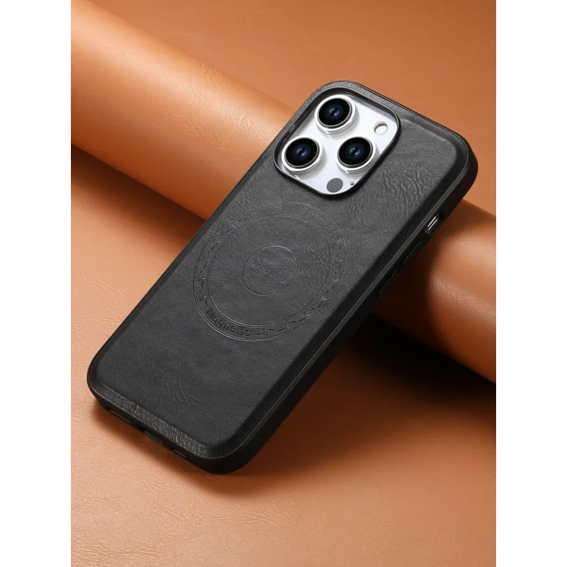 

PUImitation cowhide leather case applicableiPhone17Pro/17ProMaxMagnetic Wireless Charging Phone Case Apple16ProMaxShockproof lea