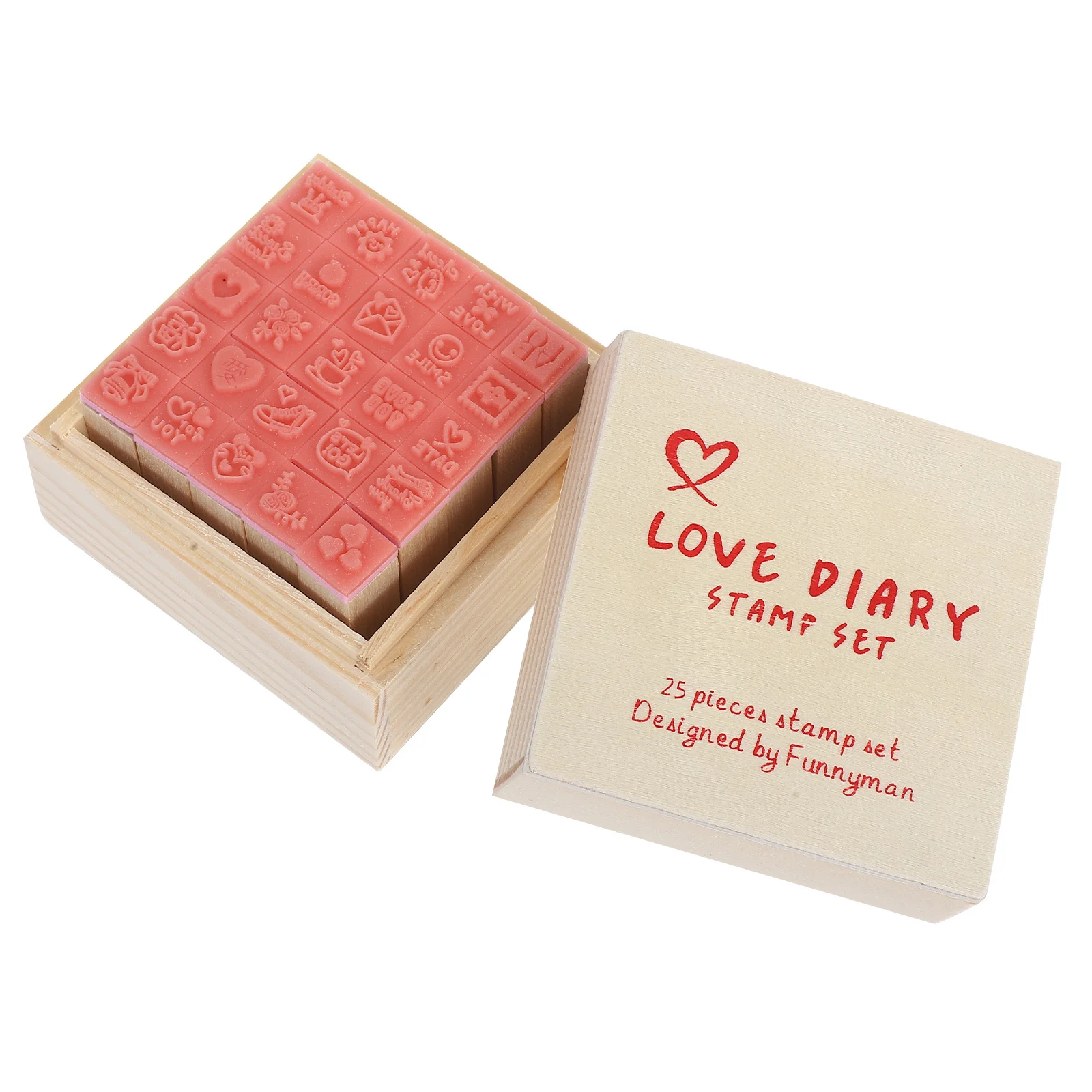 

Mini Stamps Wooden Seal For Diy Scrapbooking Craft Photo Album Diary Card Making Red Letter Wood Stamp Decoration
