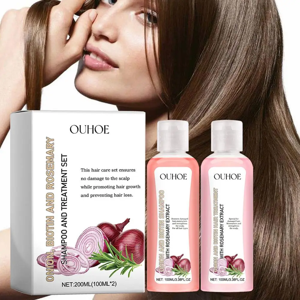 200ml Onion Biotin And Rosemary Shampoo Set Deep Clean Loss Hair And Scalp Stronger Hair Improving Effectively The Strands Q0N6