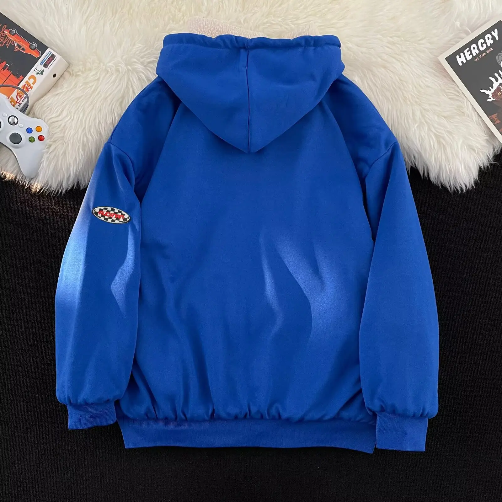 فضفاضة تناسب هوديي Jaet الرجال حجم كبير 250 Pou كسول Sle زوجين تصميم جديد سترة مفتوحة ملابس الخريف الشتاء القطنية