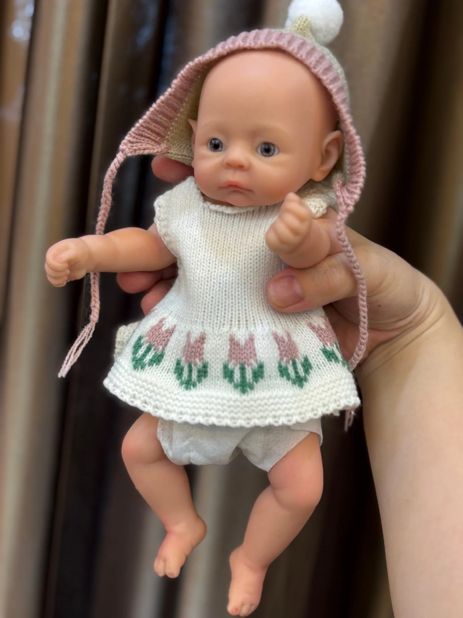 Bambola Bebe Reborn Girl in silicone realistico da 25 cm con corpo lavabile Bambola neonato realistica in pelle dipinta in 3D per collezionisti