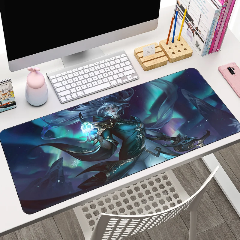 

League Of Legends Diana Keyboard Mouse Pad Office PC Large Gaming Accessories Desktop Mousepad Laptop Gamer Desk Mat XXL Carpet