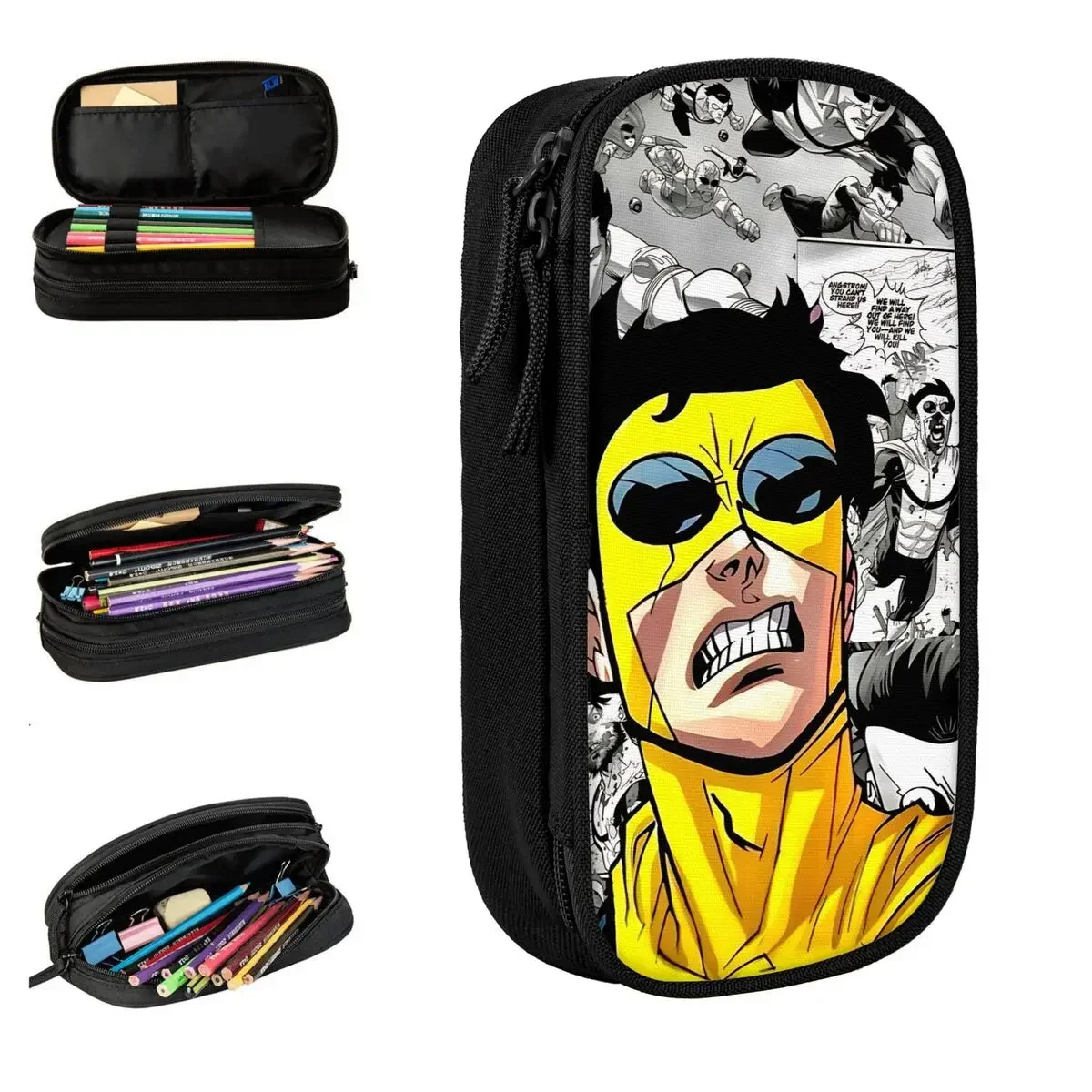 Creative Invincible Mark Grayson Pencil Cases Pencil Box Pen Kids Big Capacity Bag School Supplies Zipper Stationery