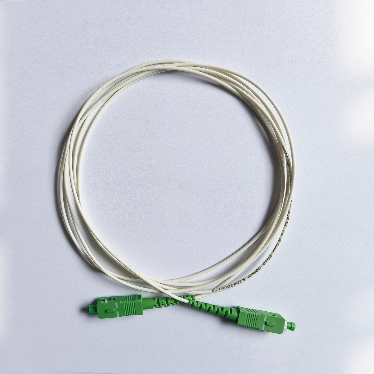 10 Uds SC/APC-SC/APC Cable de fibra óptica 2M interior FTTH 2,0mm LSZH Simplex 9/125μm Cable de conexión óptica de baja pérdida de inserción