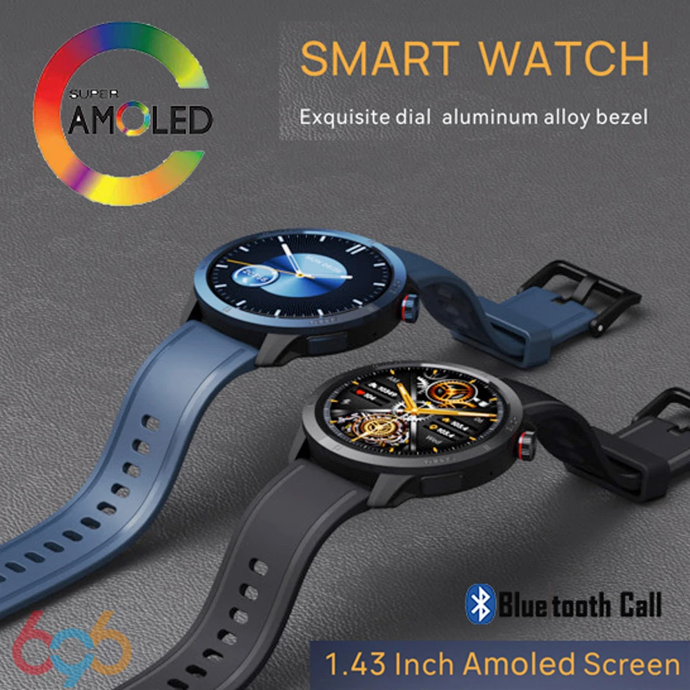 

2024 New Men 1.43" AMOLED Screen Blue Tooth Call Smart Watch 100+ Sports Heartrate Health Monitoring Waterproof Women Smartwatch