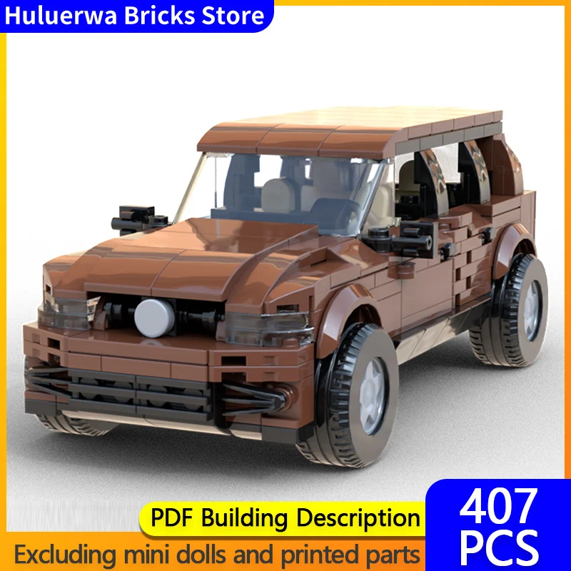 

Модель скоростного гоночного автомобиля MOC, строительные кирпичи, Touareg, роскошный внедорожник, модульная технология, детские праздничные подарки, сборка игрушек, костюм