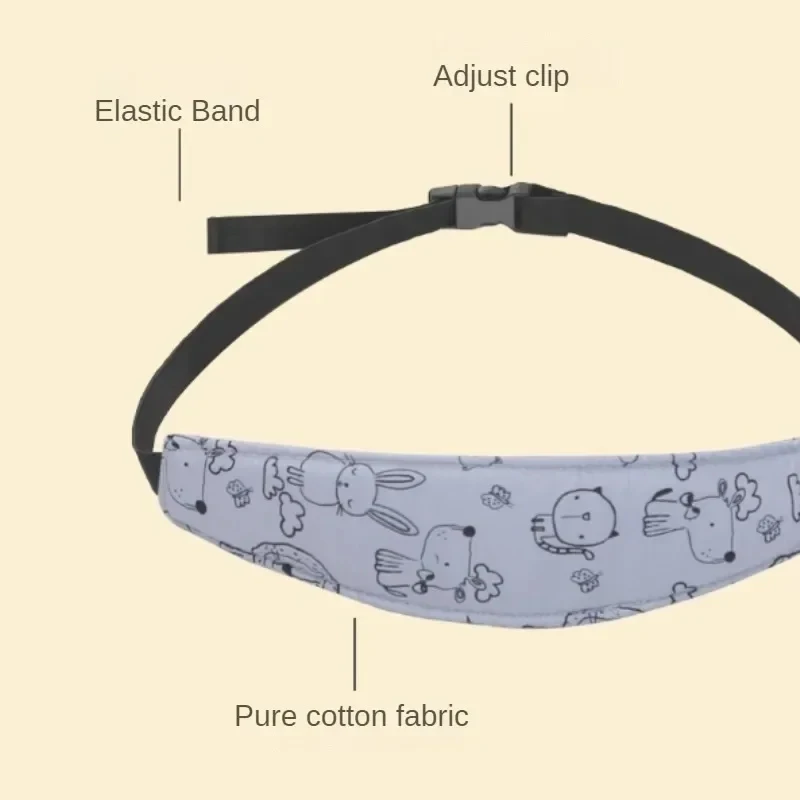 Baby Car Seat Headrest, Child Safety Belt Fixing Strap, Adjustable, Boy and Girl Playpen, Sleeping Position assistant, Safety