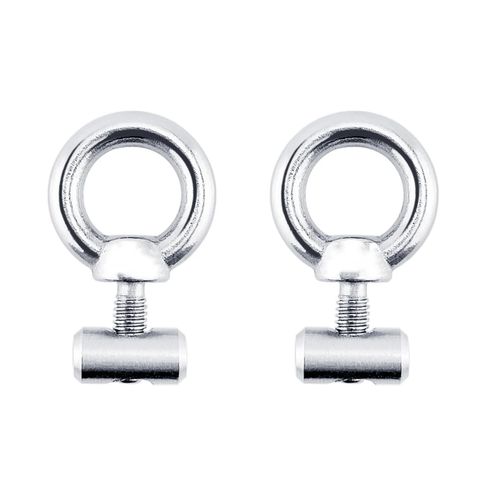 

2PCS Tent Stopper Track Mount Stainless Steel M4 Front Tent Stopper Track Mount Lifting Eye Nuts/Screw for RV Boat Camper Awning