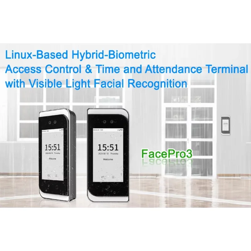 Waterproof Dynamic Face Recognition Terminal Time Attendance Access Control Machine