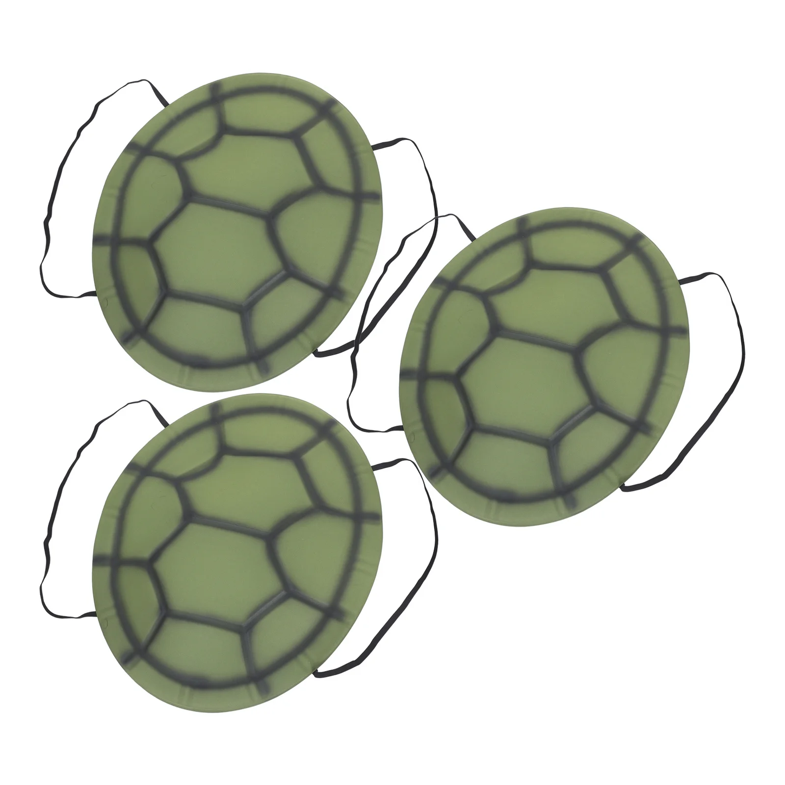 3개 세트 거북이 등껍질 소품 프리 사이즈 탄력 밴드 할로윈 코스프레 파티 의상 공연 카니발 거북이 등껍질 소품