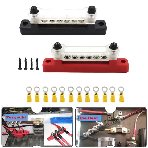 Electrical Terminal Block M6 12V Bus Bar Power Distribution Block 150A for Efficient Vehicle Electrical Power Management 10 best sales 12v terminal - №8