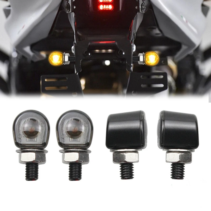 Motorcycle LED Turn Signal Light Amber M8 Mini LED Turn Signals Amber Blinker Light For Harley Honda Yamaha Moto Indicator Lamp