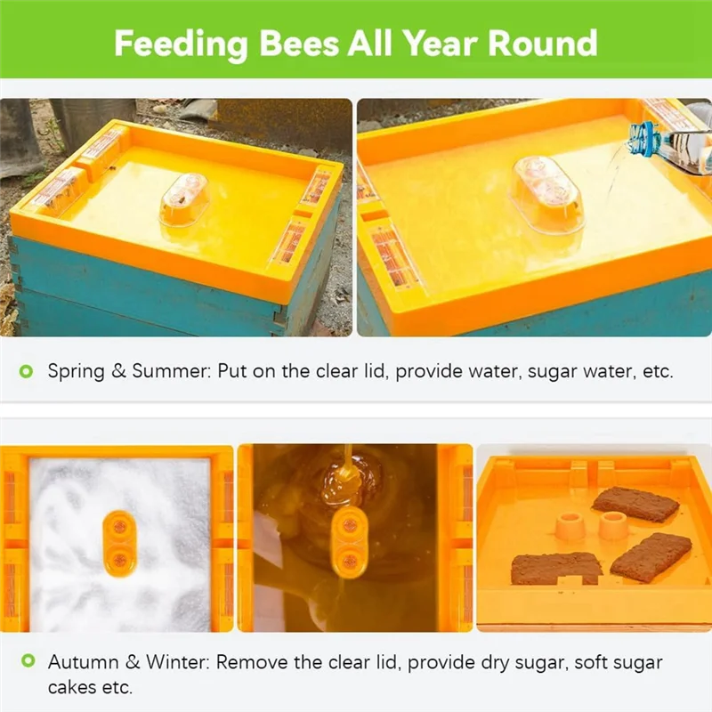 وحدة تغذية علوية AD23-Bee لخلية النحل ذات 10 إطارات مستلزمات تربية النحل تستخدم لتغذية الماء أو كعكة السكر إلى خلية النحل