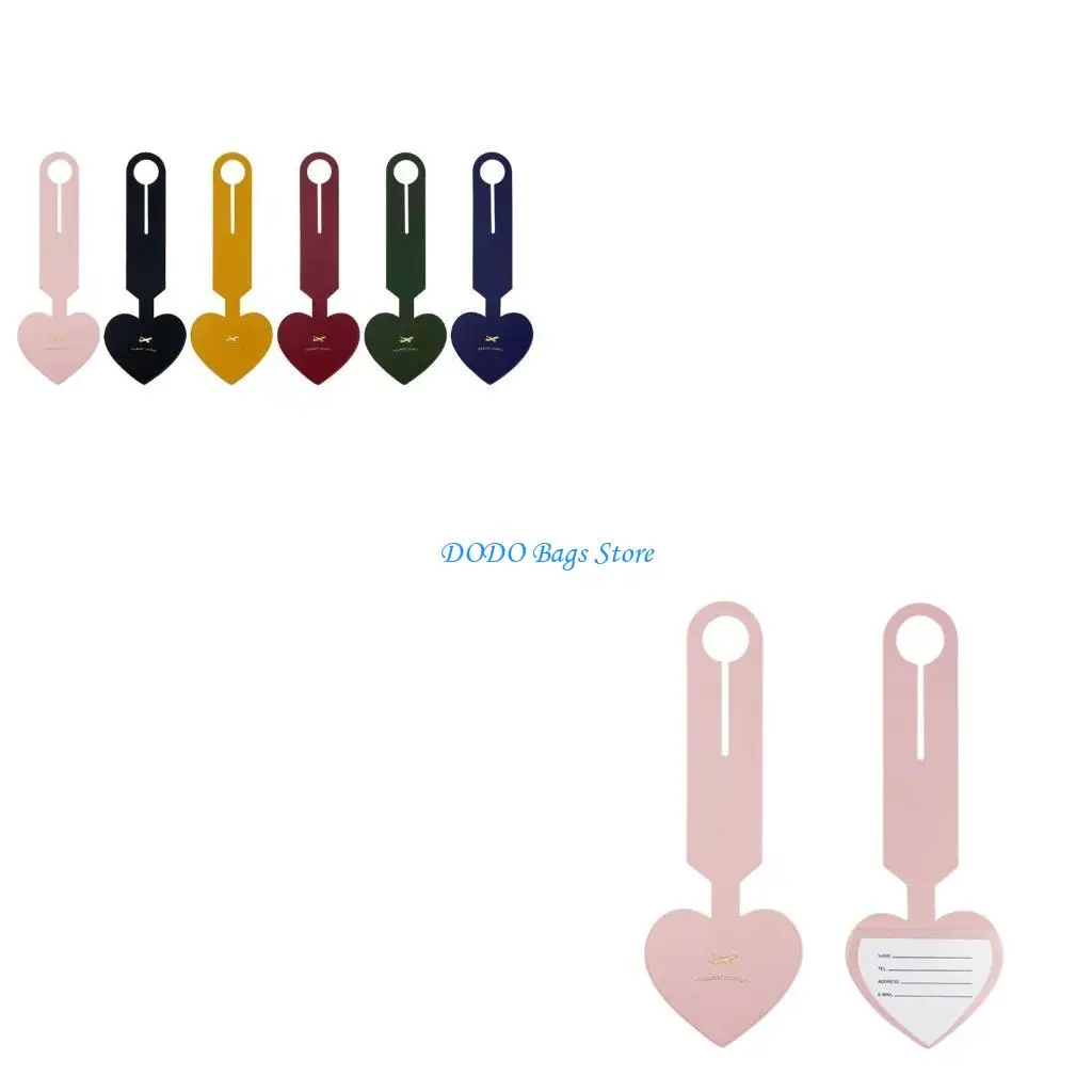 

Suitcase Luggage Heart Tag Travel Accessory Name Invitation Label Soft Portable