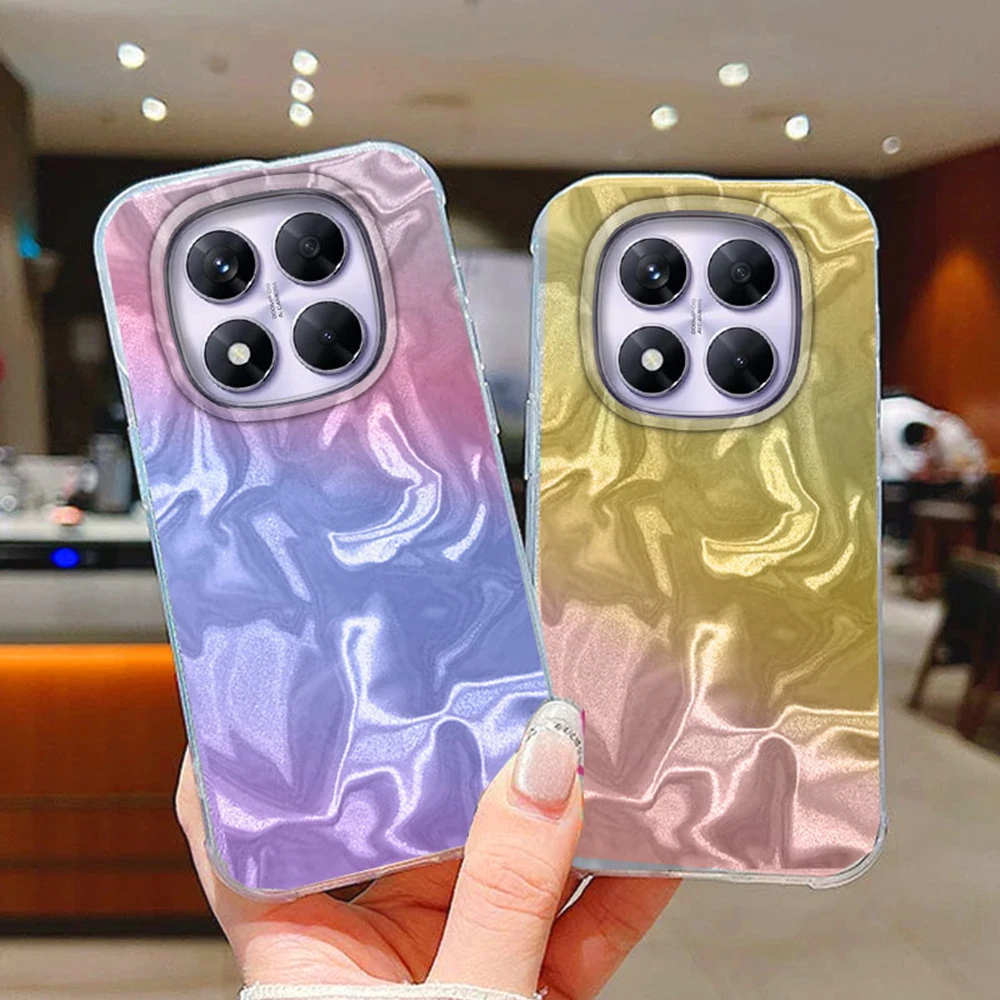 Textura de onda de agua Gradual para Xiaomi Redmi Note 14 13 A3 13T 14T Pro A3 A5 13C 14C A4 funda protectora de silicona