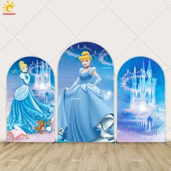 Castle Princess Cinderella Arch Cover Wall Backdrop for Girl Birthday Party Decoration Wedding Party Events Background