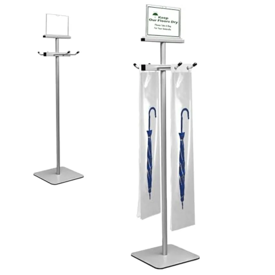 

Подставка для зонтов с 200 бесплатными одноразовыми большими пластиковыми пакетами для мокрых зонтов