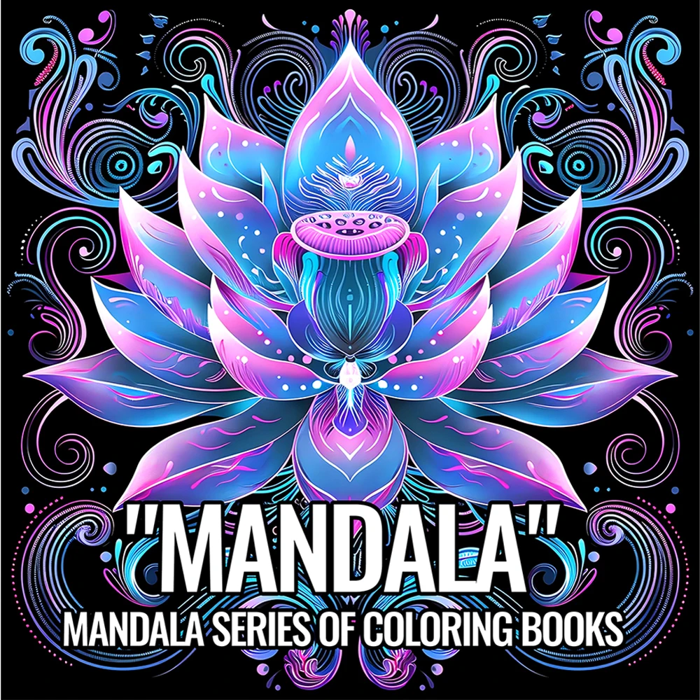 

MANDALA SERIES OF Coloring Book for Adults Featuring Bold-easy MANDALA Patterns Relaxation Kids DIY Painting Drawing Books