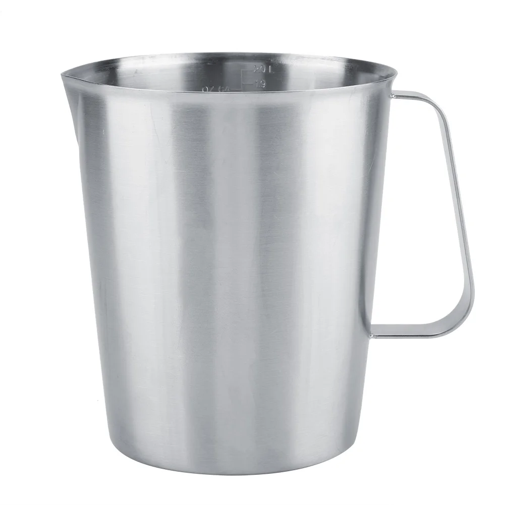 2000Ml Grote Roestvrijstalen Maatbeker Beker Melk Schuimkruik Voor Latte Koffie Art Schuimbeker