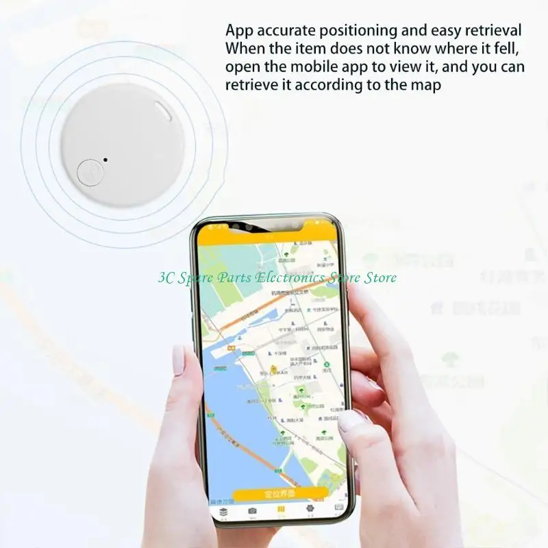 SZ Bluetooth-compatible Compatible Tracking Locator Portable Intelligent Anti-Lost Device Round Waterproof Safety Security