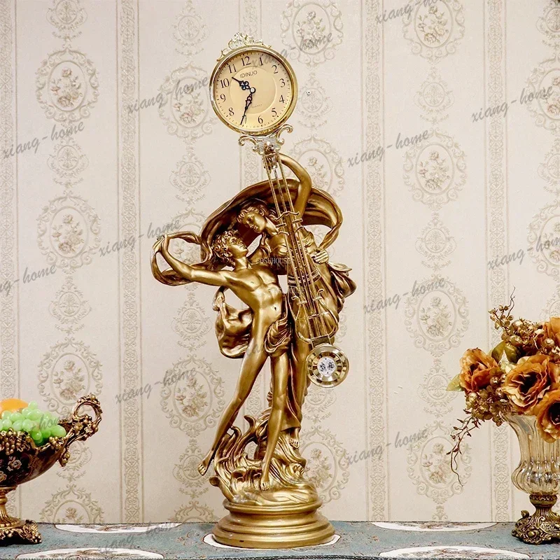 Best Sellers European Floor Clocks Decoration Table Clock Living Room Art Standing Clock Creative Light Luxury Desktop Home Deco