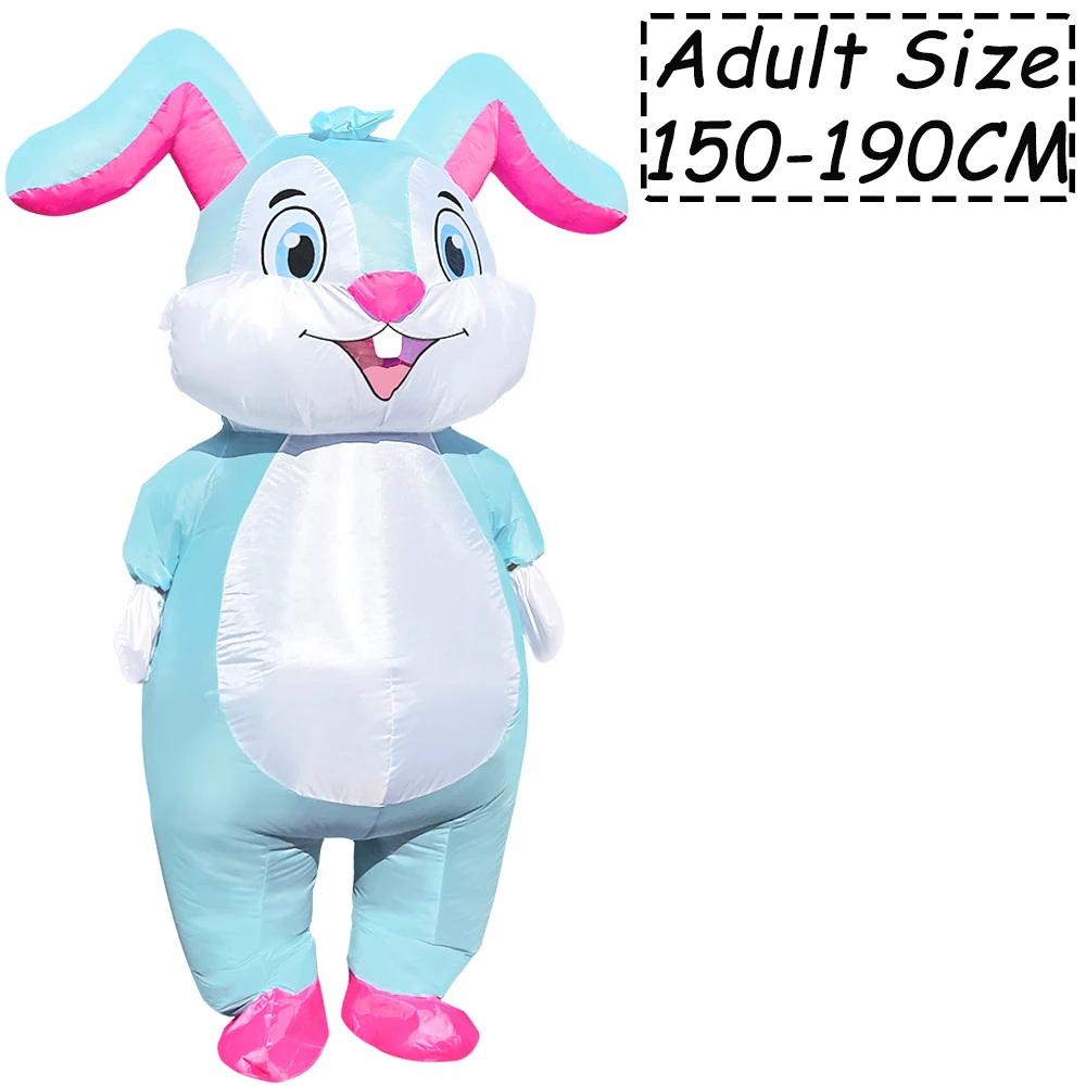 Volwassen schattige dieren opblaasbaar kostuum konijntje zebra haai bee koala cosplay grappige pakken voor halloween purim fancy mascotte kostuums