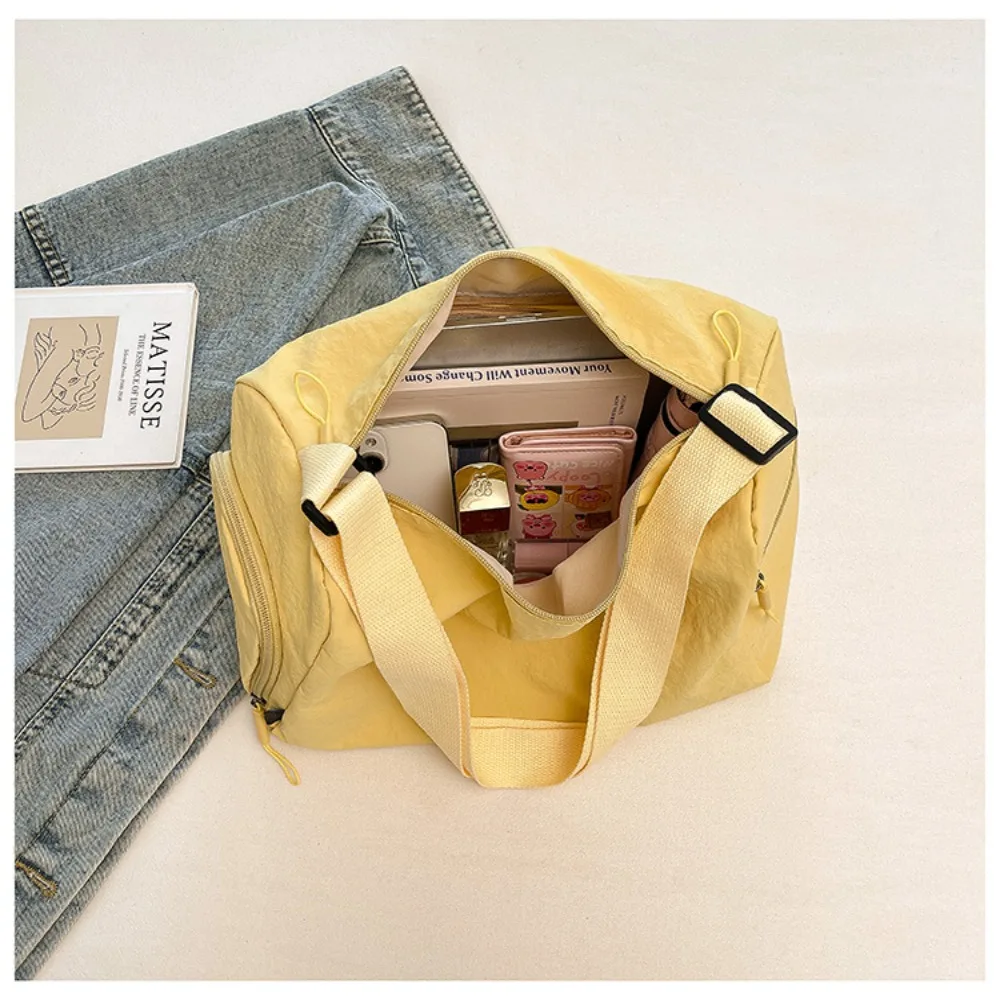 حقيبة كتف جديدة ذات سعة كبيرة، حقيبة سفر من النايلون بتصميم كسول، حقيبة أمتعة متعددة الألوان للنساء #4