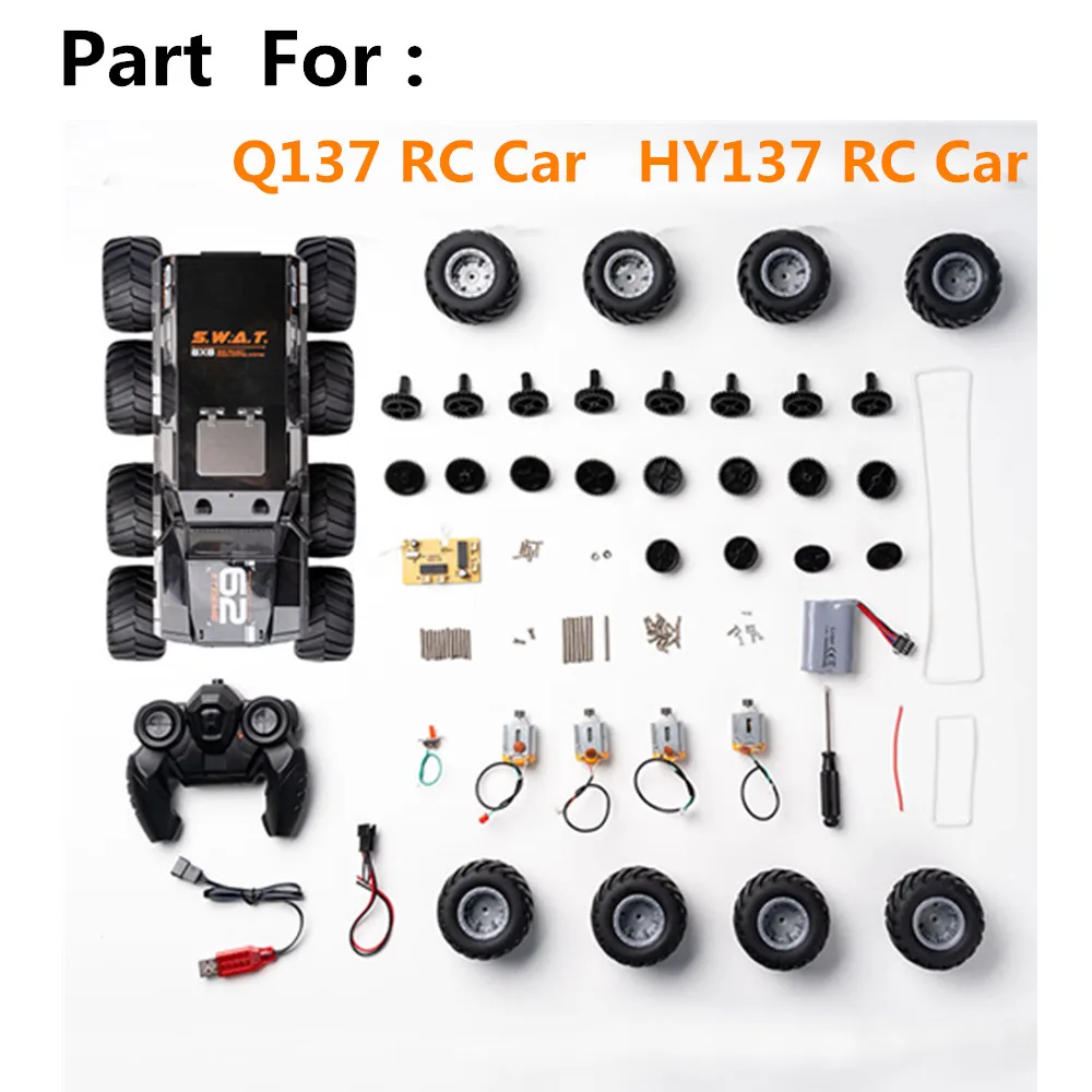 Q137 RC Car Battery 7.4V 900mAh shell / tire / motherboard / For  HY137 RC Car Accessories