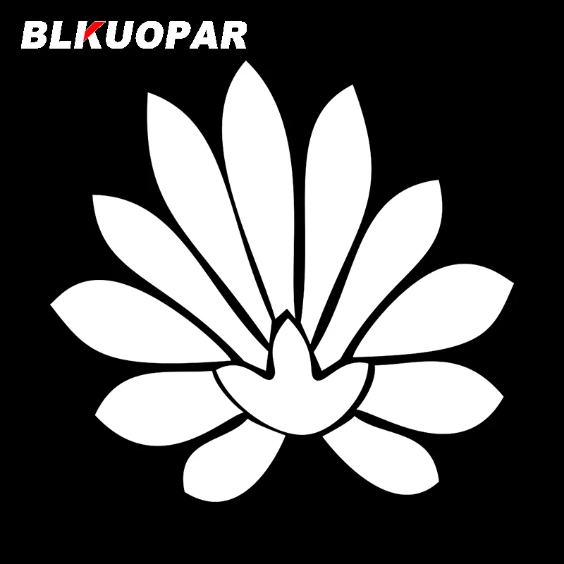 BLKUOPAR for Flower Silhouette Car Stickers Sunscreen Fashionable Decals Occlusion Scratch Windshield Trunk Decor Car Goods