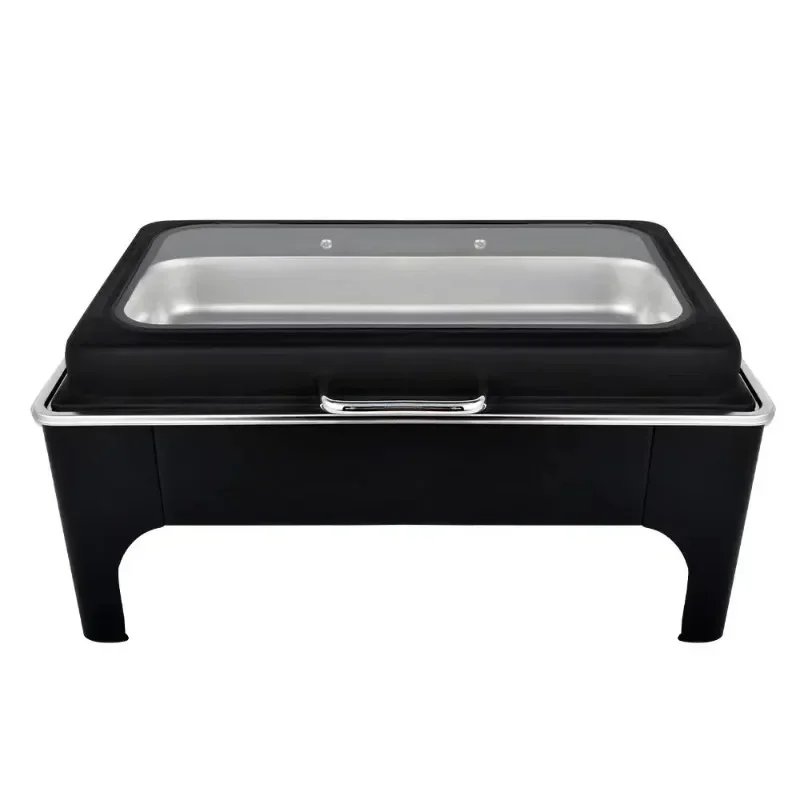 

New Type 9L Premium Black Stainless Steel Chafing Dish Buffet Stove Food Warmers For Home Restaurant Hotel Buffet Party