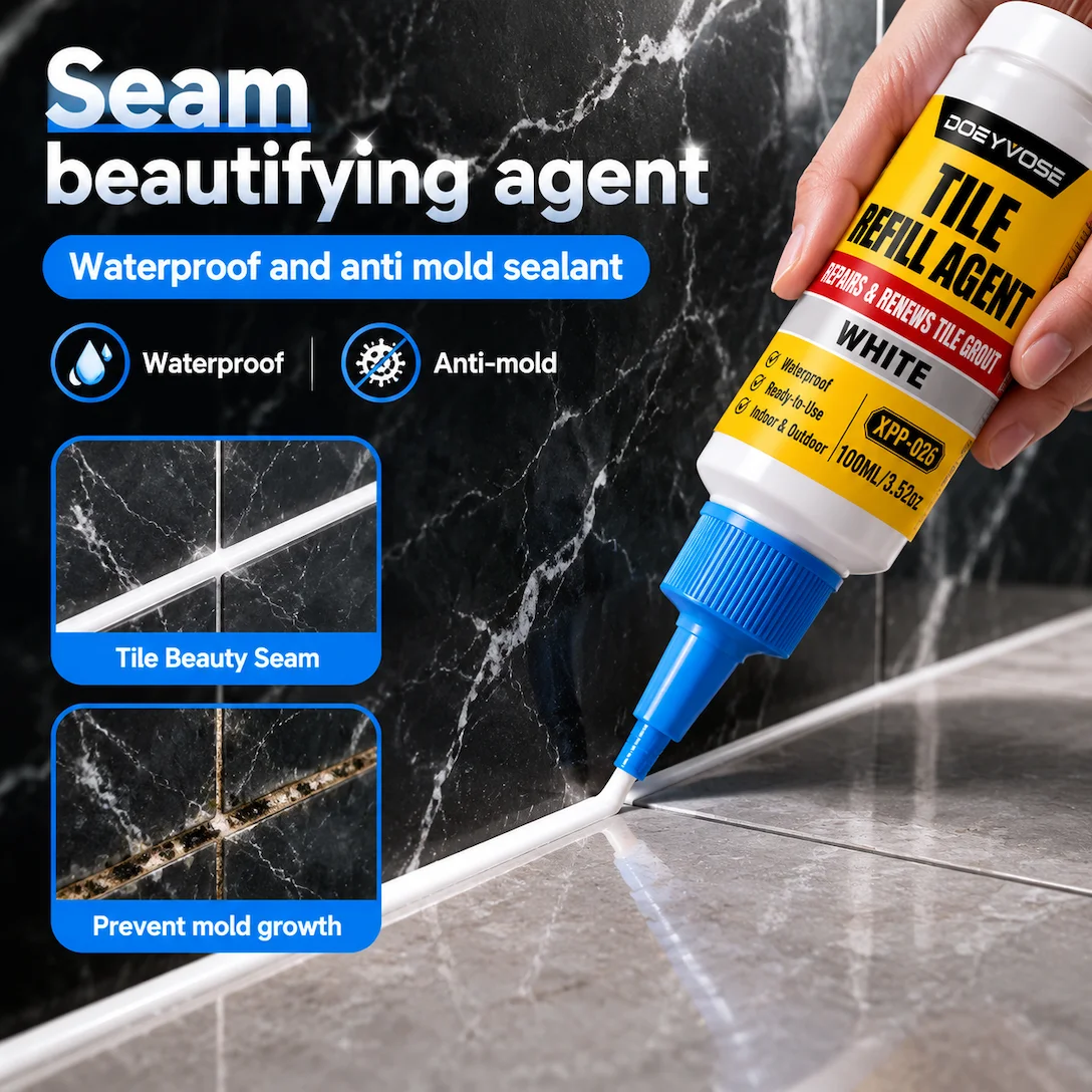 100ml Tile Reform Grout Sealer Long Lasting Waterproof Seam Filler for Ceramic Mosaic Tile Restoration