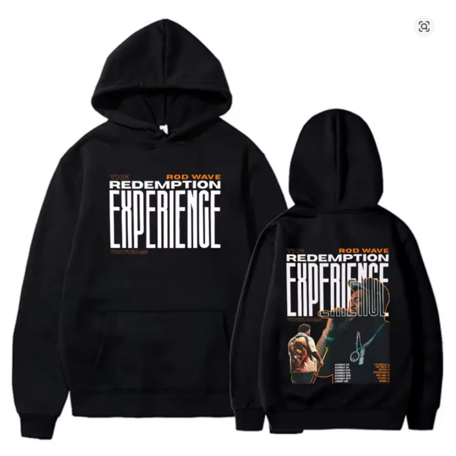 Rapper Rod Wave The Redemption Experience Tour Hoodie Men Women Fashion Hip Hop Vintage Oversized Hooded Sweatshirts Y2K Clothes