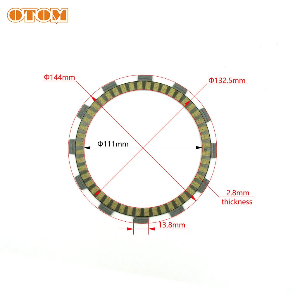 8pcs 111mm Motorcycle Accessories Clutch Friction Plates Clutch Disc For YAMAHA YZ250F WR250F SUZUKI RM-Z KAWASAKI KXF 2003-2020