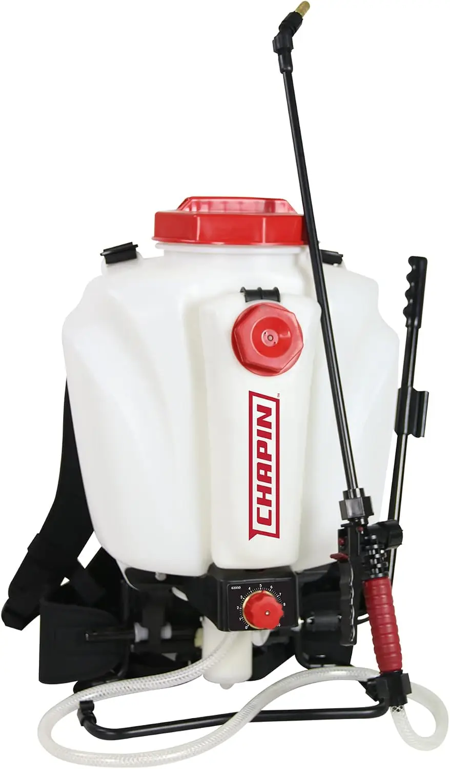 Professional 4-Gallon Backpack Sprayer with Separate Water and Chemical Tanks, Mixes on Exit, Translucent White