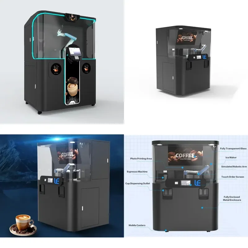 for Autonomous Collaborative Robot Barista Automatic Commercial Espresso Vending Machine Robot Cafe