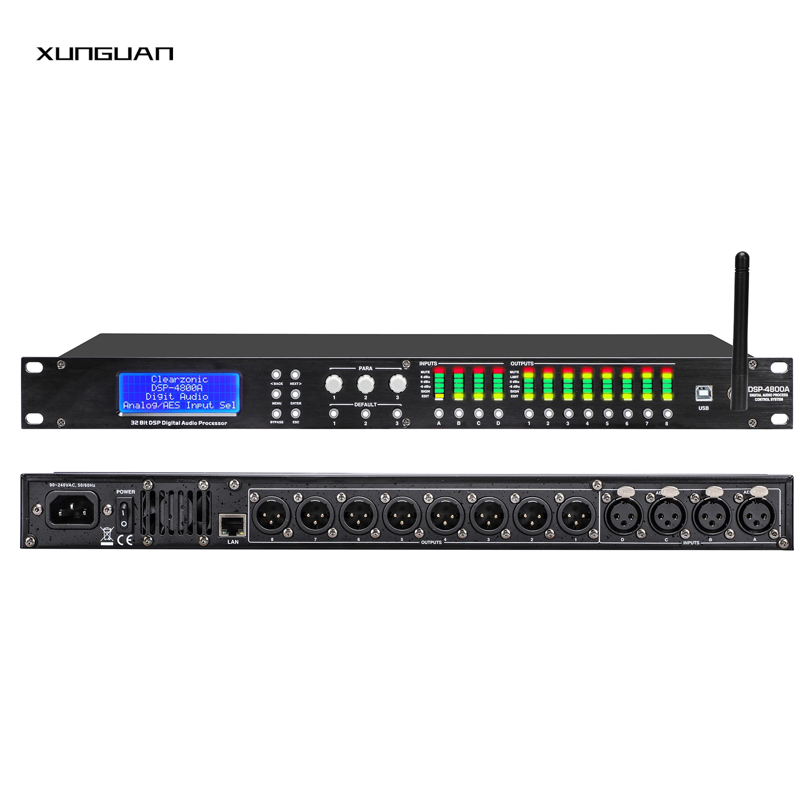 DSP-4800A DriveRack with WIFI/DSP 4 in 8 Out Digital Processor Good for Loudspeaker Line Array Control System