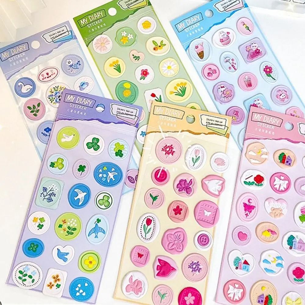 Hand Account Scrapbooking Adhesive Diary Stickers Wax Seals Stamp Stickers DIY Journal Stickers Album Decorative Sticker