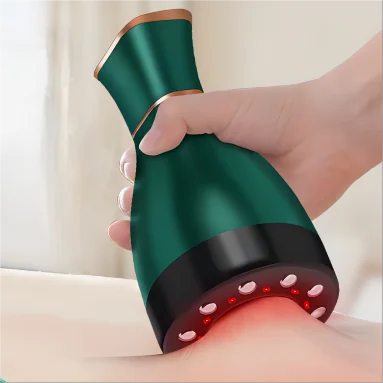 Rechargeable 3-in-1 Micro-Current Massage Guasha Cupping Device Negative Compress Heating Vibration Neck Shoulder