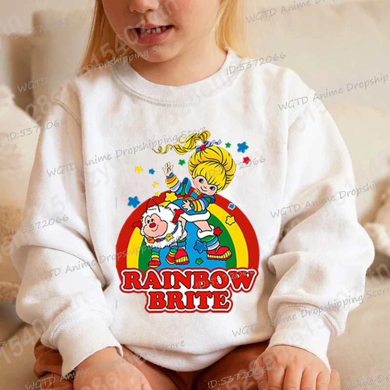 Children's Clothing Rainbow Brite Funny Pullovers Vintage 1980s Rainbow Brite Sweatshirt Cartoon Characters Rainbow Kids Outfits