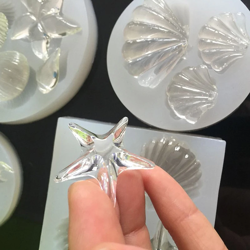 

Ocean Series Silicone Molds for DIY Epoxy Jewelry - Starfish Conch Crab Shell Crystal Candle Making Mold Handmade Decorations