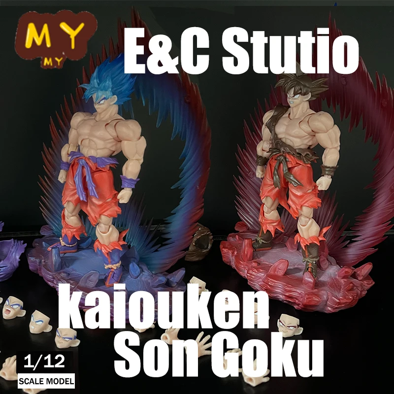 

NEW E&C Dragon Ball Z Goku Kaiouken Figure Super Saiyan Son Goku Action Figure PVC Collection Model Toy Gift