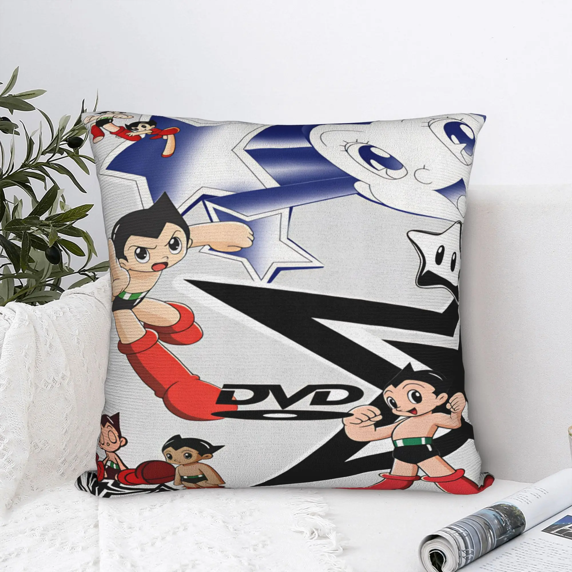Astro Cartoon Boy Pillow Cover  Custom Cushion Cover Kawaii Pillow Case For Living Room Chair