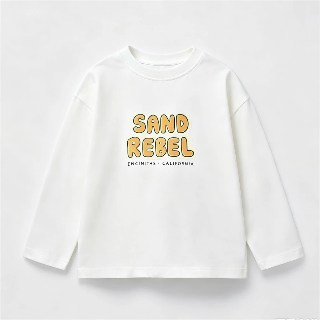 2 3 4 5 6 7Years Old Children New Long-sleeved TShirt Double-side Print Tees Crewneck Pullovers Little Boys Girls Trendy Tops