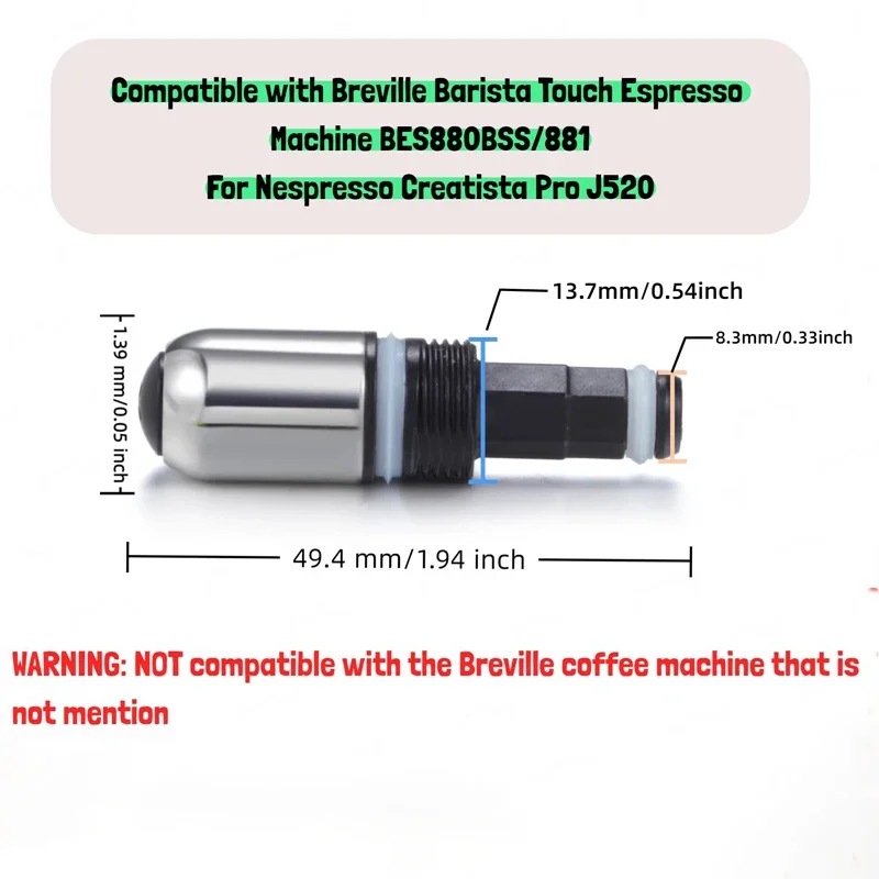 4 Hole Steam Nozzle Steam Wand Tip Kit for Breville Sage Barista Touch BES880/881 Nespresso Creatista Pro J520