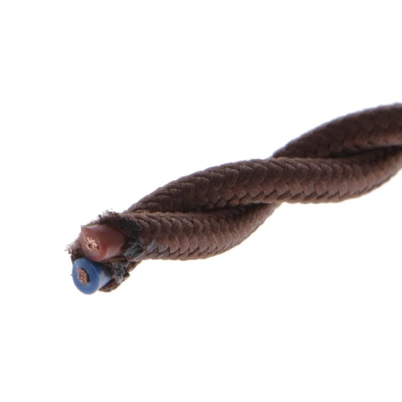 2 for M 2x0.75 Coffee Vintage Retro Twist Braided Fabric Light Cable Electric Wi high quality
