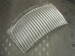 20 Clear Plastic Smooth Hair Clips Side Combs Pin Barrettes  66X44mm for Ladies