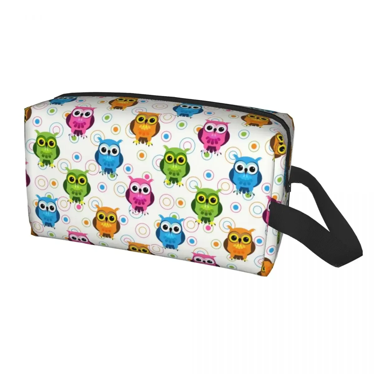 Travel Cartoon Owl Toiletry Bag Portable Lovely Makeup Cosmetic Organizer Women Beauty Storage Dopp Kit Case